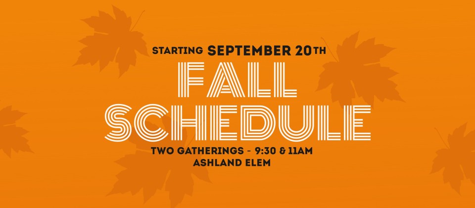 2015 Fall Schedule